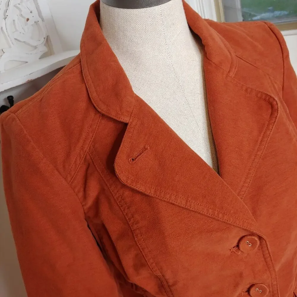 J. Jill Orange Blazer, 6 Petite